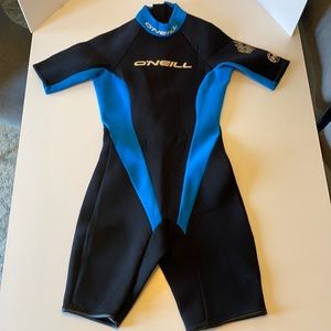 O’Neill Black and Blue Reactor Wetsuit (Size 12)